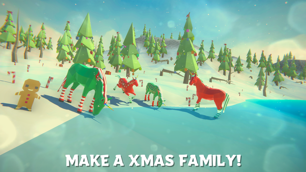 Unicorn Christmas Simulator - Gameplay image of android game