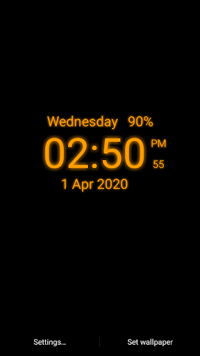 Digital Clock Live Wallpaper - عکس برنامه موبایلی اندروید