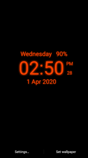 Digital Clock Live Wallpaper - عکس برنامه موبایلی اندروید