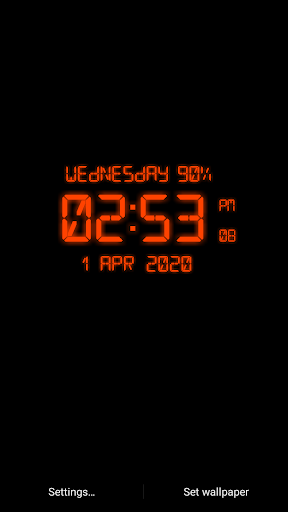 LED Digital Clock Live WP - عکس برنامه موبایلی اندروید