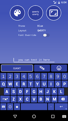 GIANT Text Keyboard - عکس برنامه موبایلی اندروید