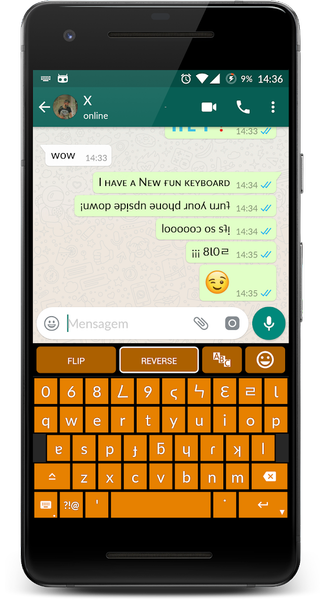 Upside Down Text Keyboard - Image screenshot of android app