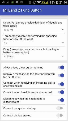 Func Button for Mi Band 2 - Image screenshot of android app