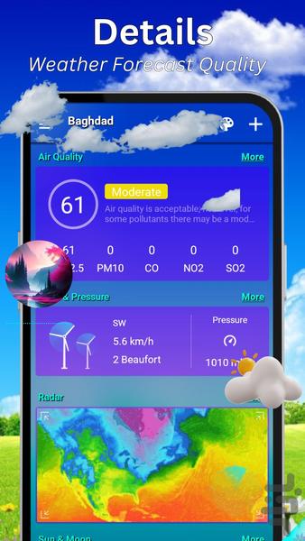 Weather - Radar ۲۰۲۳ - عکس برنامه موبایلی اندروید