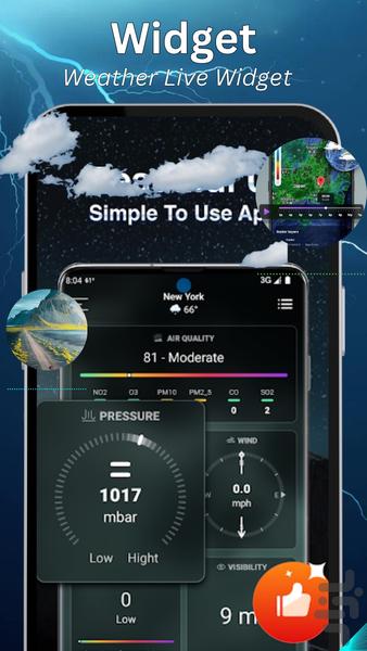 Weather - Radar ۲۰۲۳ - عکس برنامه موبایلی اندروید
