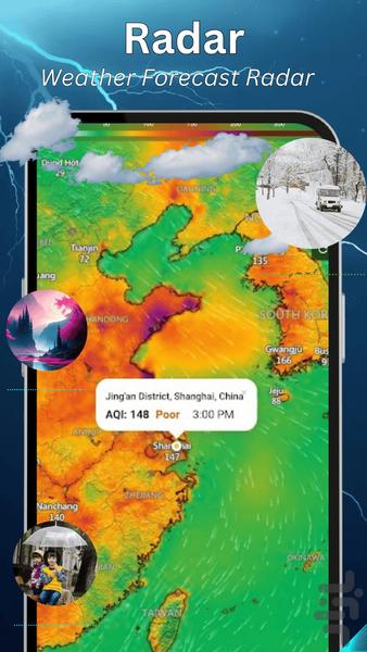 Weather - Radar 2023 - عکس برنامه موبایلی اندروید