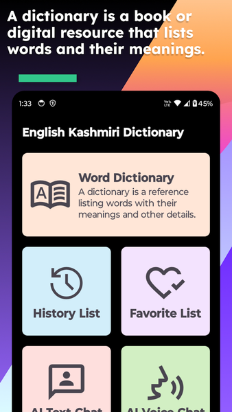 English To Kashmiri Dictionary - Image screenshot of android app