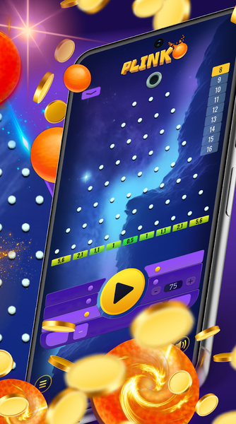 Plinko Orange - Gameplay image of android game