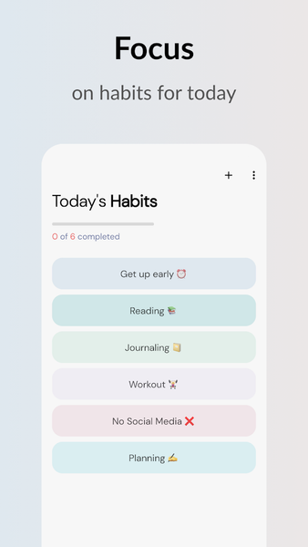 TheFor: Habit Tracker - Image screenshot of android app