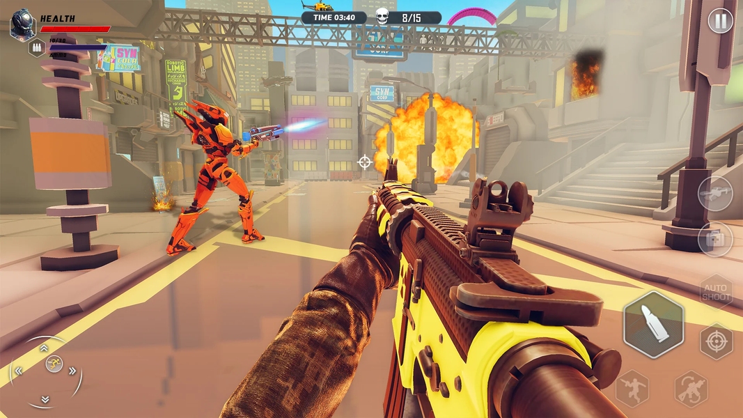 Robots War Shooting Games: FPS - Gameplay image of android game