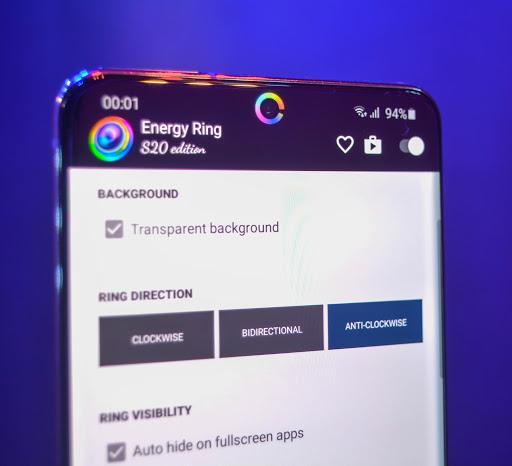 Energy Ring - S20/5G/Ultra/+ battery indicator! - عکس برنامه موبایلی اندروید