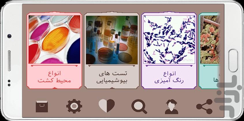 باکتری شناسی پزشکی - عکس برنامه موبایلی اندروید