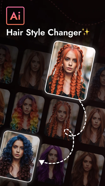 Hair Color Changer : AI Hair - عکس برنامه موبایلی اندروید
