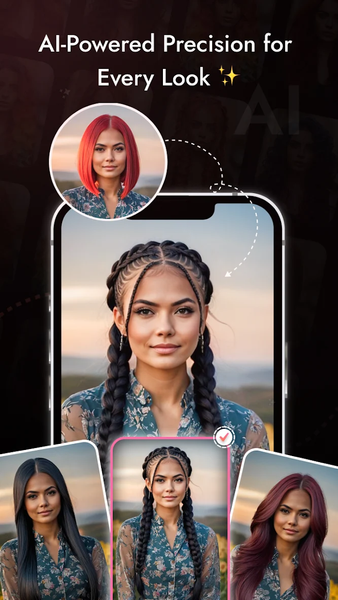 Hair Color Changer : AI Hair - عکس برنامه موبایلی اندروید
