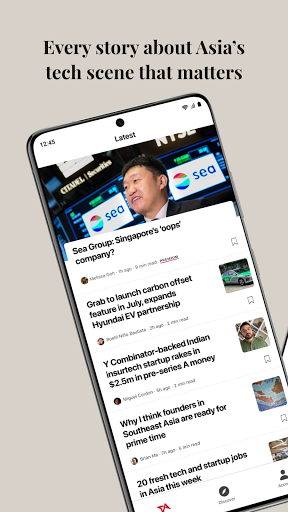 Tech in Asia: News & Reports - Image screenshot of android app