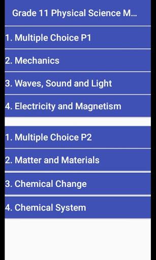 Grade 11 Physical Science - عکس برنامه موبایلی اندروید