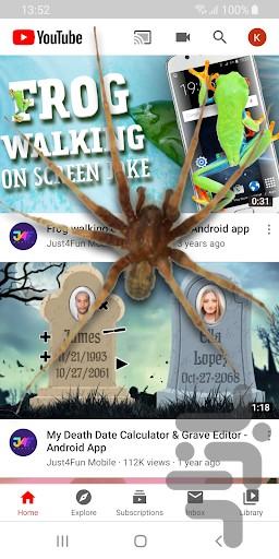 عنکبوت روی گوشی - Image screenshot of android app