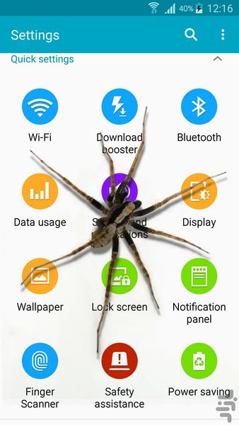 عنکبوت روی گوشی - Image screenshot of android app