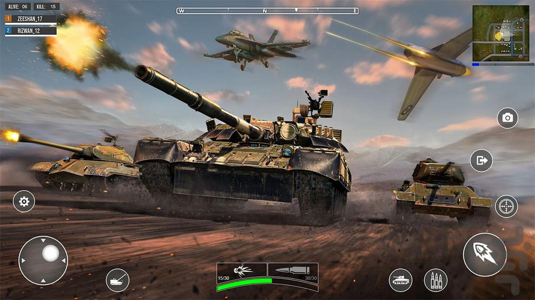 جنگ تانک ها | بازی جنگی - عکس بازی موبایلی اندروید