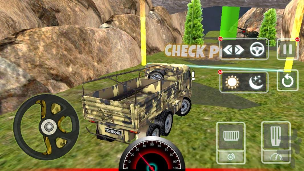 بازی کامیون نظامی - Gameplay image of android game