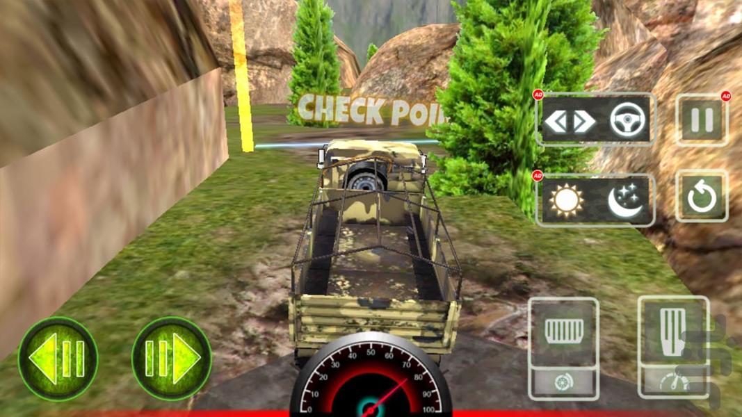 بازی کامیون نظامی - Gameplay image of android game