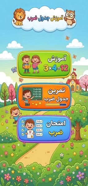 آموزش جدول ضرب - عکس برنامه موبایلی اندروید