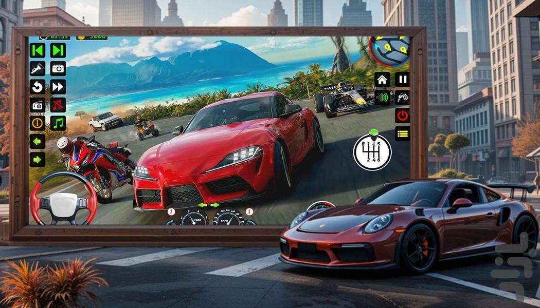 بازی ماشین مسابقه | مدرسه رانندگی - Gameplay image of android game