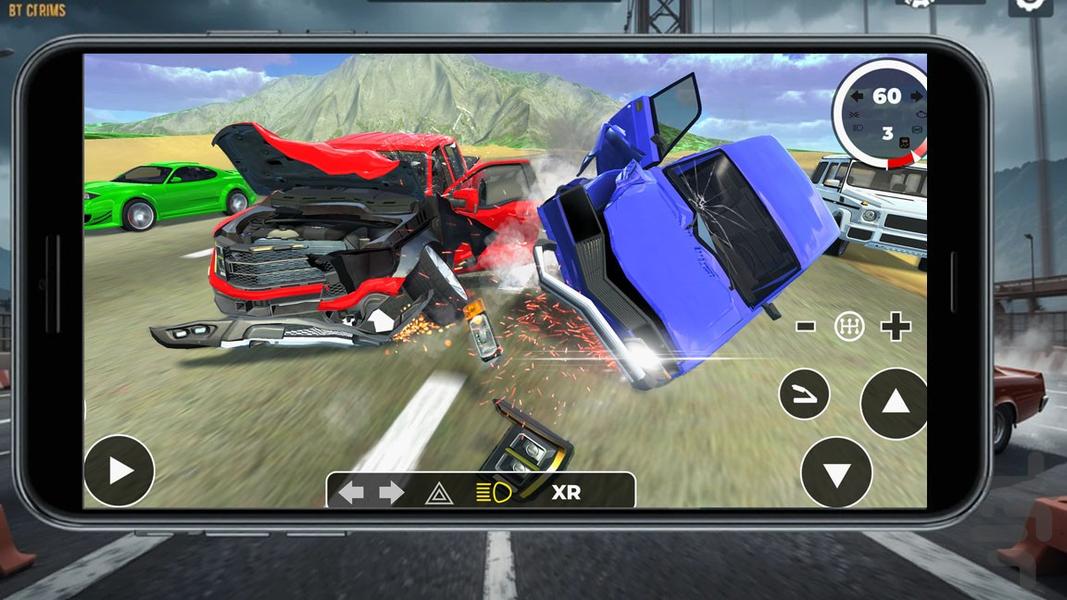 بازی تصادف ماشین - Gameplay image of android game