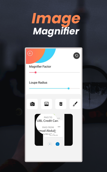 Lupa: Magnifying Glass w Light - عکس برنامه موبایلی اندروید