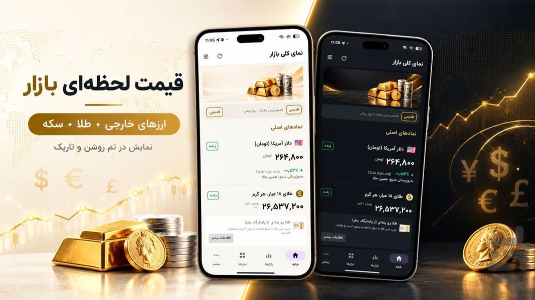 نرخ ارز ، طلا و سکه - Image screenshot of android app