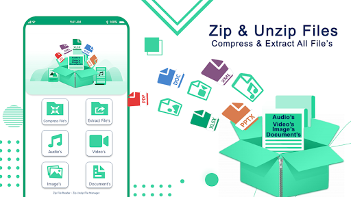 Zip Unzip File Reader & Manager Rar File Extractor - عکس برنامه موبایلی اندروید