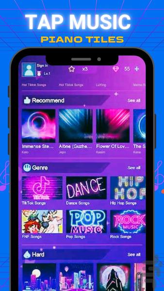 Piano Perfect Tiles - Gameplay image of android game