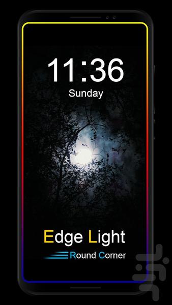 نور لبه گوشی | پس زمینه نوری - Image screenshot of android app
