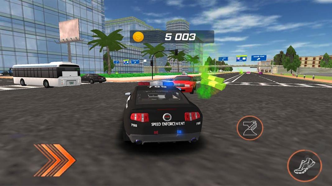 بازی تعقیب و گریز | ماشین پلیس جدید - عکس بازی موبایلی اندروید