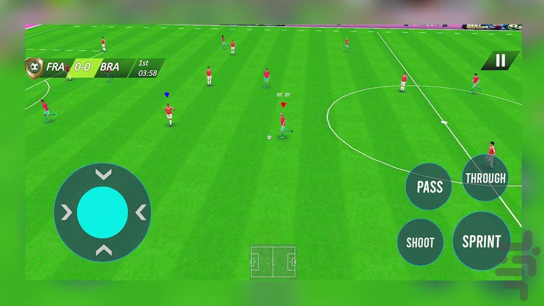 بازی فوتبال جام جهانی - Gameplay image of android game