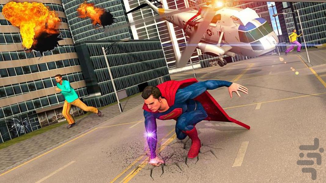بازی سوپرمن قهرمان | نجات شهر - عکس بازی موبایلی اندروید