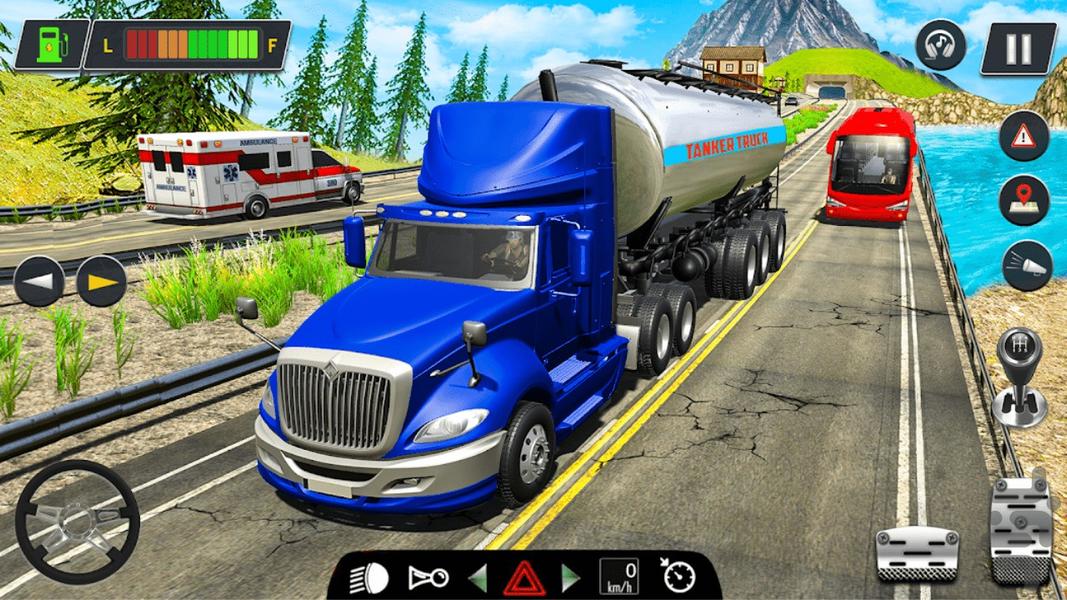 بازی حمل و نقل نفتکش 2024 Oil Tanker - Gameplay image of android game