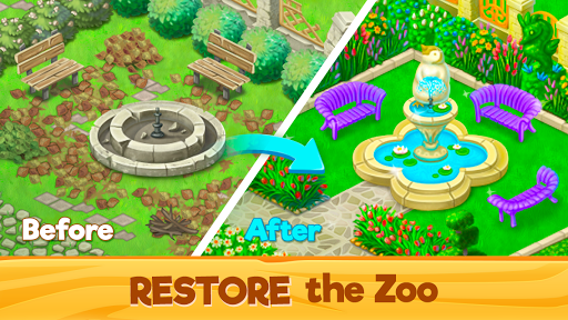 Zoo Rescue: Match 3 & Animals - Gameplay image of android game