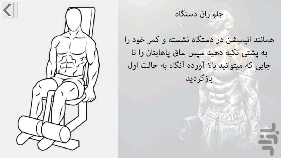 بدنسازی انیمیشن تمرین رژیم چربی سوز - عکس برنامه موبایلی اندروید